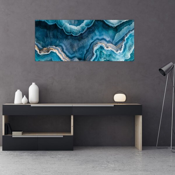 Tablou - Detaliu de acvamarin (120x50 cm)