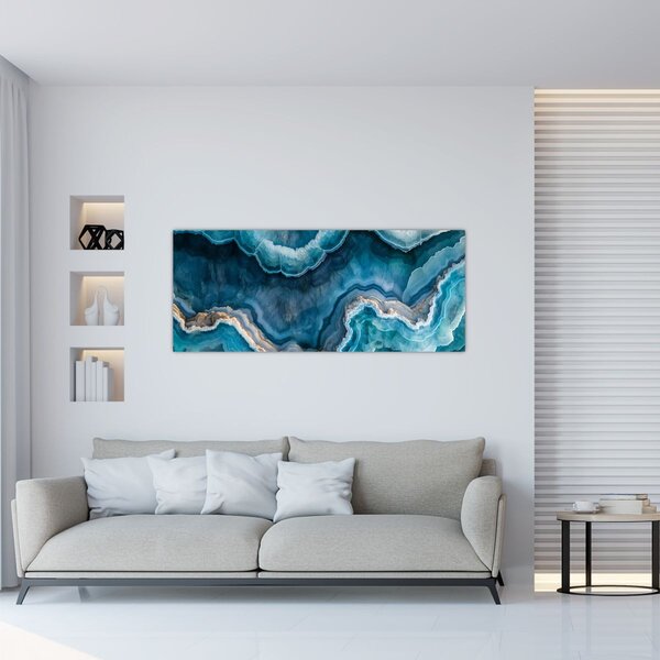 Tablou - Detaliu de acvamarin (120x50 cm)