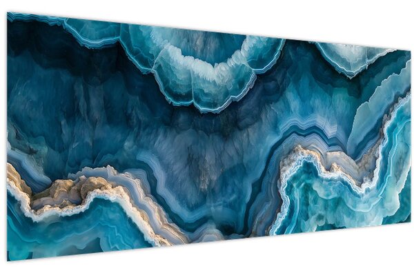 Tablou - Detaliu de acvamarin (120x50 cm)