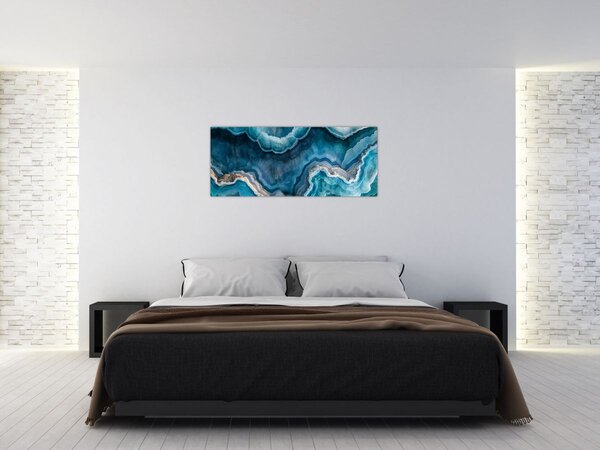 Tablou - Detaliu de acvamarin (120x50 cm)