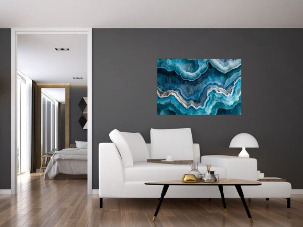 Tablou - Detaliu de acvamarin (90x60 cm)