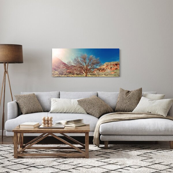 Tablou cu cu copac în deșert (120x50 cm)