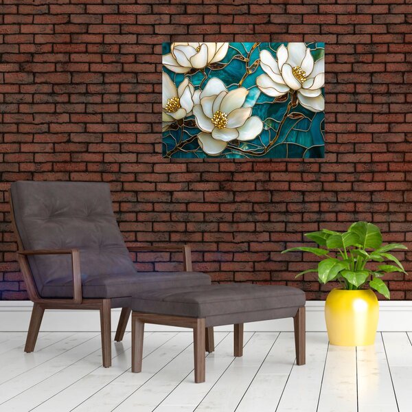 Tablou - Vitraliu cu magnolie (70x50 cm)