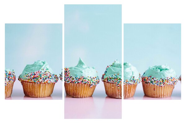 Tablou cu cupcakes (90x60 cm)