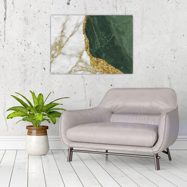 Tablou - Marmură verde N⁰3 (70x50 cm)