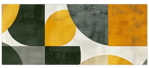 Tablou - Abstracție în culoare de măslin (120x50 cm)