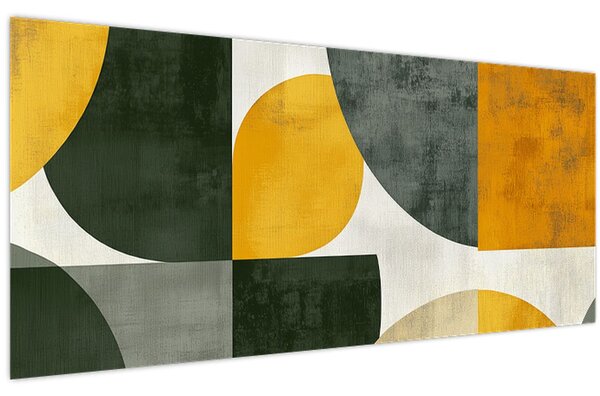 Tablou - Abstracție în culoare de măslin (120x50 cm)