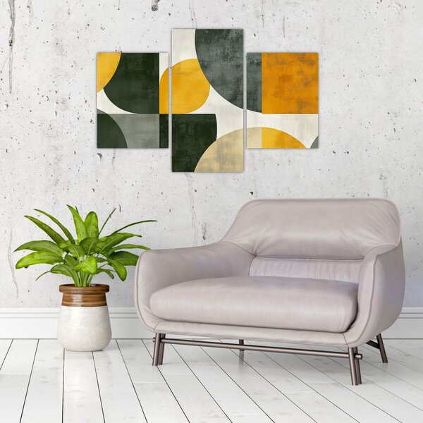 Tablou - Abstracție în culoare de măslin (90x60 cm)