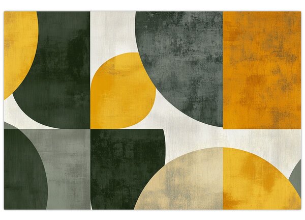 Tablou - Abstracție în culoare de măslin (90x60 cm)