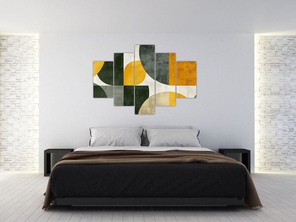 Tablou - Abstracție în culoare de măslin (150x105 cm)
