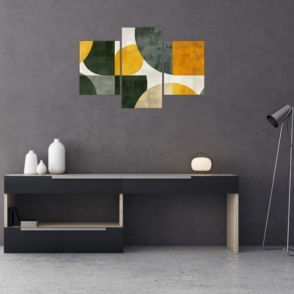 Tablou - Abstracție în culoare de măslin (90x60 cm)