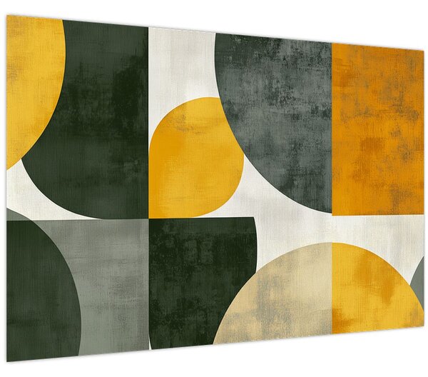 Tablou - Abstracție în culoare de măslin (90x60 cm)
