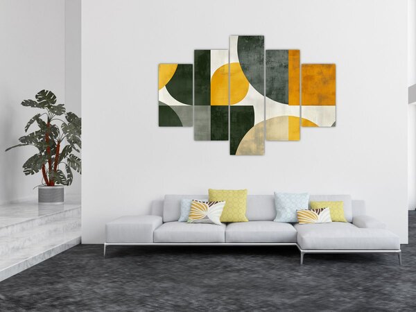 Tablou - Abstracție în culoare de măslin (150x105 cm)