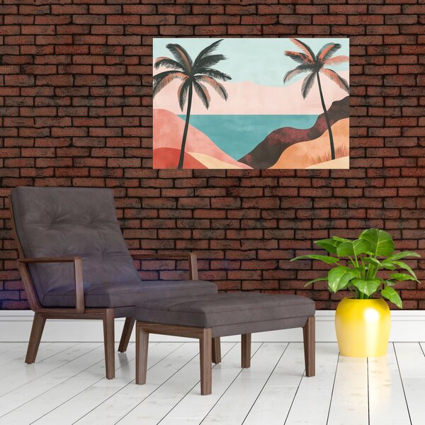 Tablou - Palmieri la mare (90x60 cm)