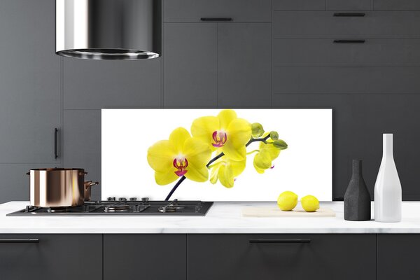 Panou sticla bucatarie Flori Floral Verde