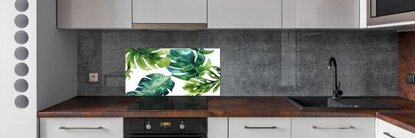 Panou perete bucătărie frunze tropicale