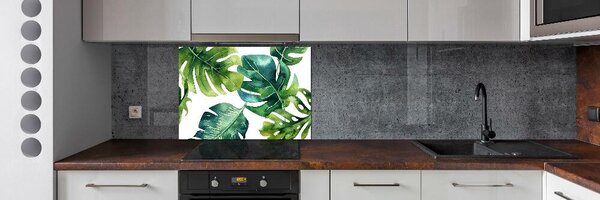 Panou perete bucătărie frunze tropicale