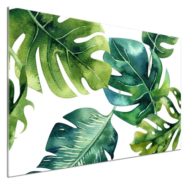 Panou perete bucătărie frunze tropicale