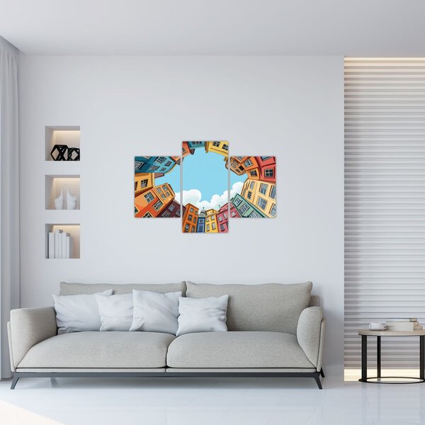 Tablou - Între case (90x60 cm)