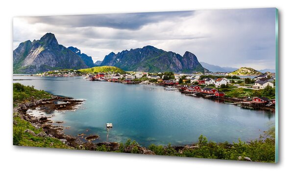 Panou sticla securizata bucatarie Lofoten din Norvegia