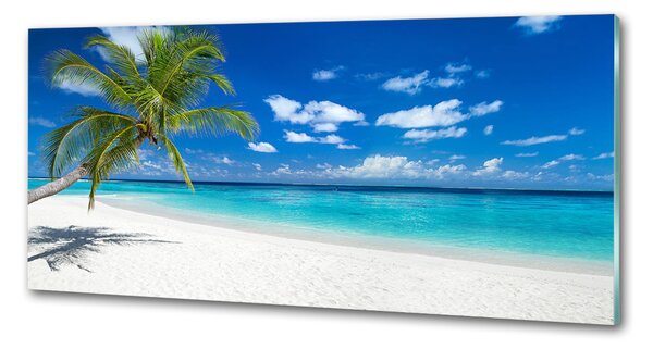 Sticlă pentru bucătărie plaja tropicala