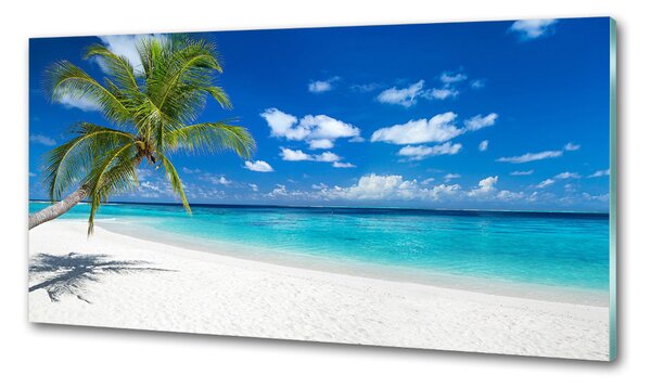 Sticlă pentru bucătărie plaja tropicala