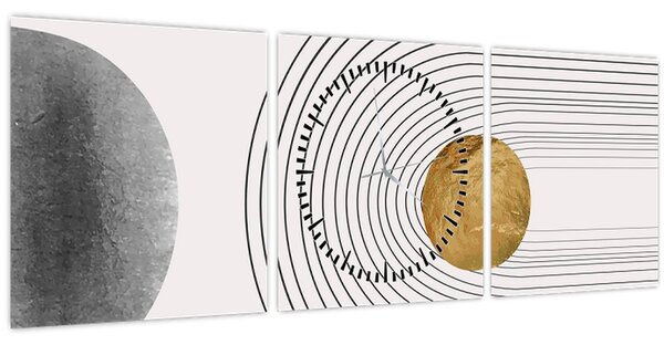 Tablou - Arcuri rustice N⁰1 (cu ceas) (90x30 cm)