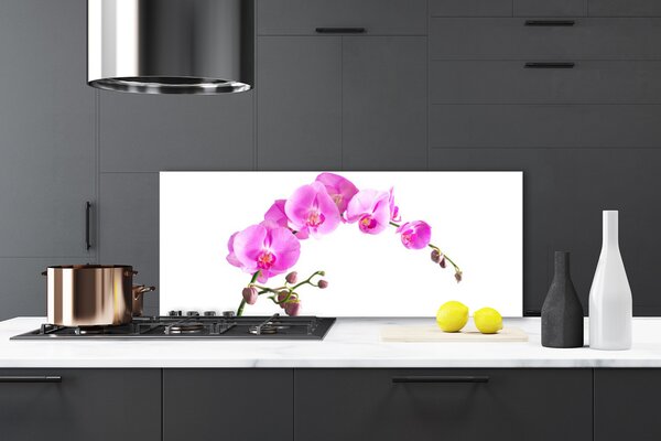 Panou sticla bucatarie Flori roz Floral