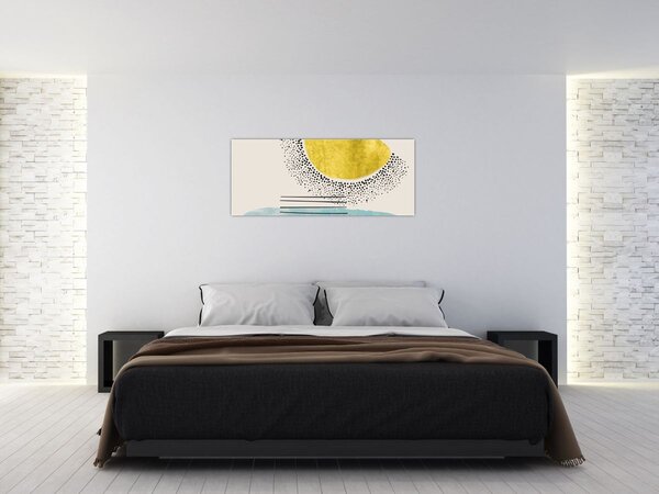 Tablou - pictură abstractă de plajă N⁰2 (120x50 cm)