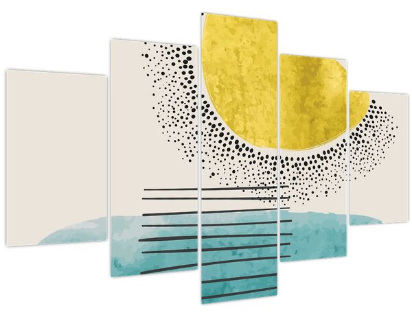 Tablou - pictură abstractă de plajă N⁰2 (150x105 cm)
