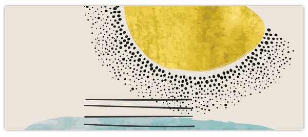 Tablou - pictură abstractă de plajă N⁰2 (120x50 cm)