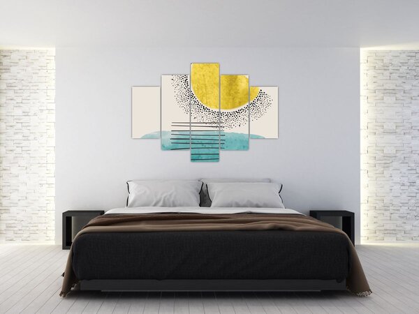 Tablou - pictură abstractă de plajă N⁰2 (150x105 cm)