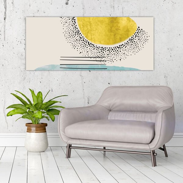 Tablou - pictură abstractă de plajă N⁰2 (120x50 cm)