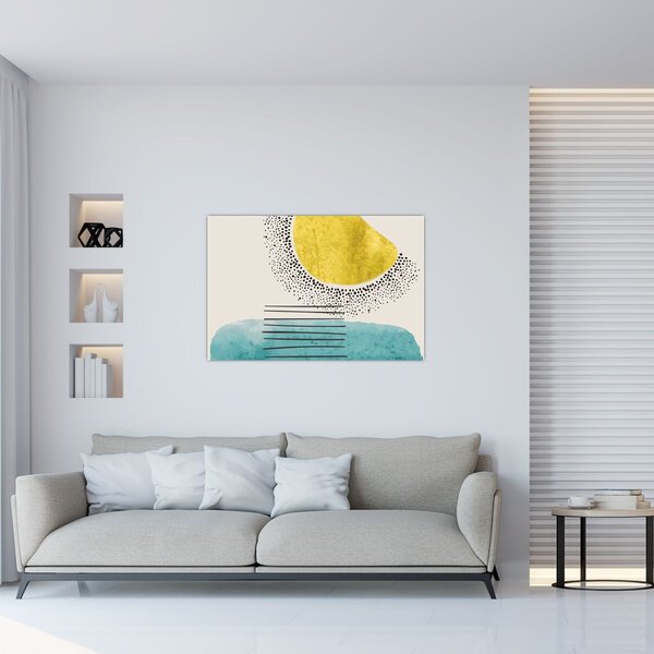 Tablou - pictură abstractă de plajă N⁰2 (90x60 cm)