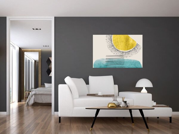 Tablou - pictură abstractă de plajă N⁰2 (90x60 cm)