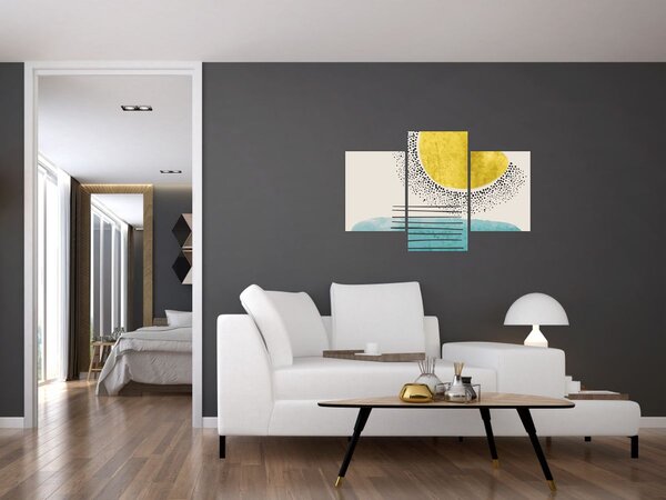 Tablou - pictură abstractă de plajă N⁰2 (90x60 cm)