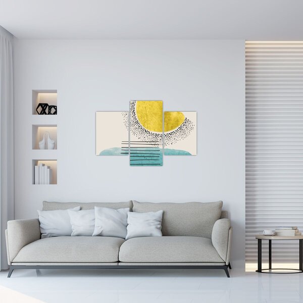 Tablou - pictură abstractă de plajă N⁰2 (90x60 cm)