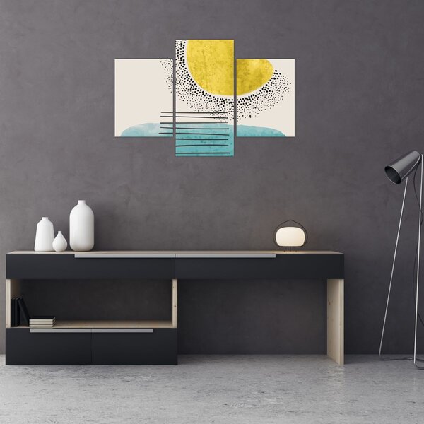 Tablou - pictură abstractă de plajă N⁰2 (90x60 cm)