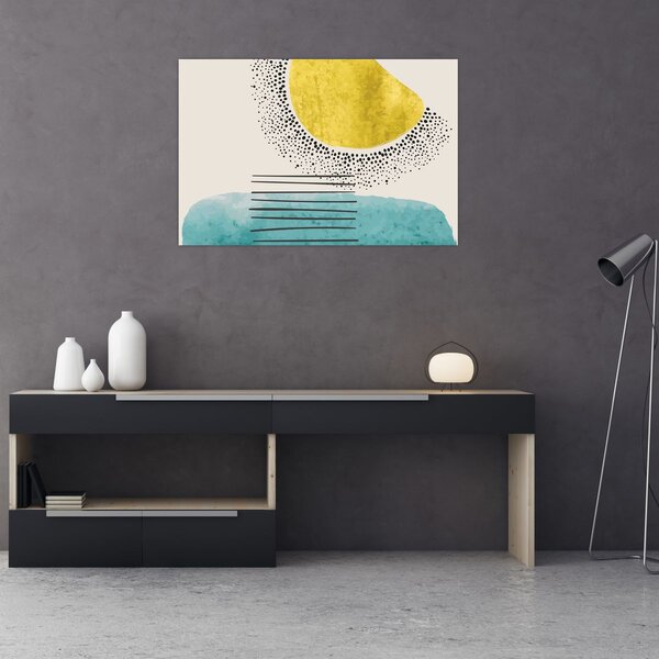 Tablou - pictură abstractă de plajă N⁰2 (90x60 cm)