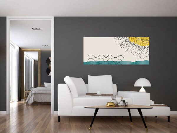 Tablou - pictură abstractă de plajă N⁰1 (120x50 cm)