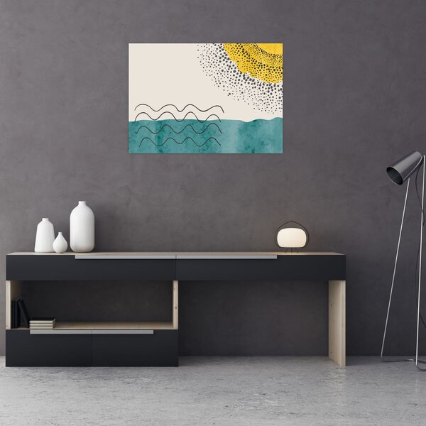 Tablou - pictură abstractă de plajă N⁰1 (70x50 cm)