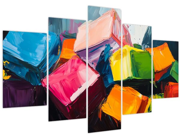 Tablou - Cuburi colorate (150x105 cm)
