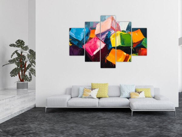 Tablou - Cuburi colorate (150x105 cm)