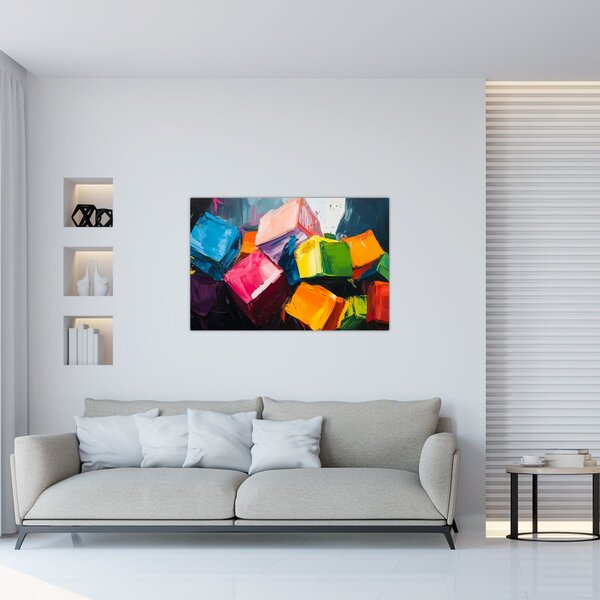 Tablou - Cuburi colorate (90x60 cm)