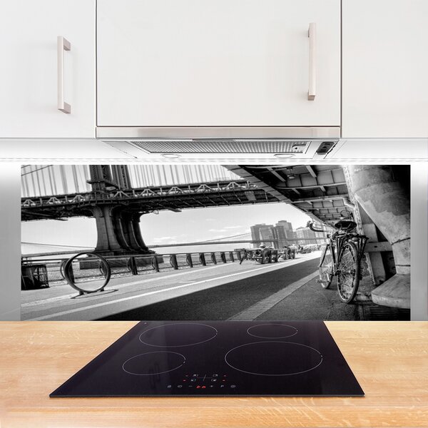 Panou sticla bucatarie Bridge Road Bike Arhitectura Gray