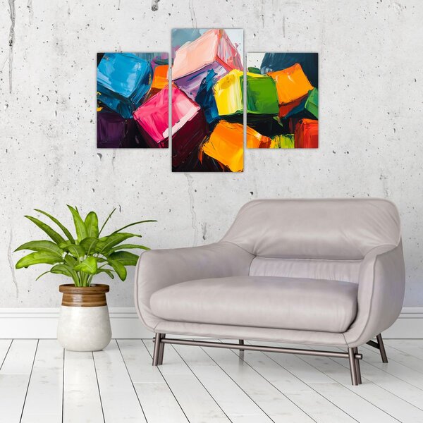 Tablou - Cuburi colorate (90x60 cm)