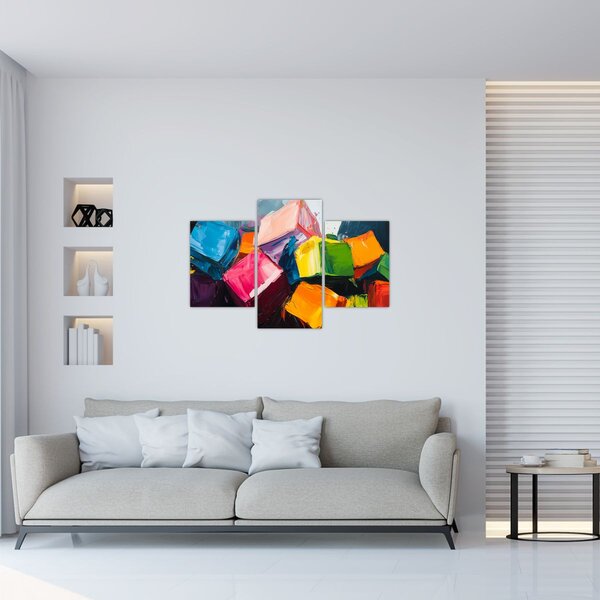 Tablou - Cuburi colorate (90x60 cm)