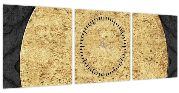Tablou - Structura de aur N⁰2 (cu ceas) (90x30 cm)