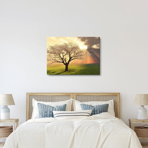 Tablou cu copac pe luncă (70x50 cm)