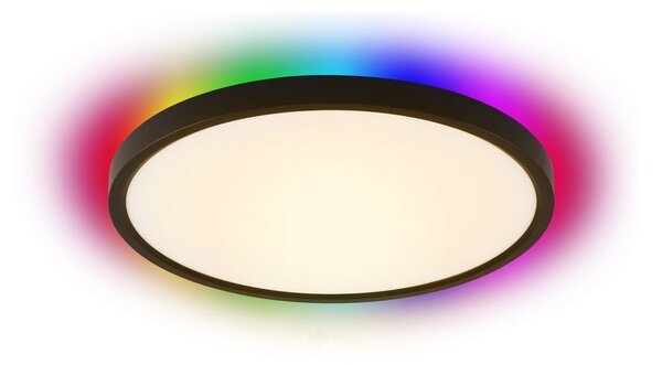 Plafonieră LED RGBCCT dimabilă 50W/230V Wi-Fi Tuya negru Immax NEO 07166-B40 + telecomandă